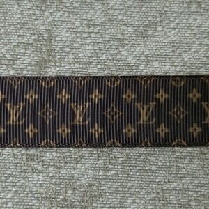 Louis Vuitton Ribbon Brown And Gold Ribbon 1" Wide 3 Yards Long